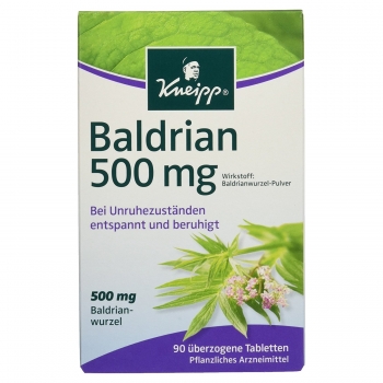 Kneipp Baldrian 500 überzogene Tabletten 90 stk